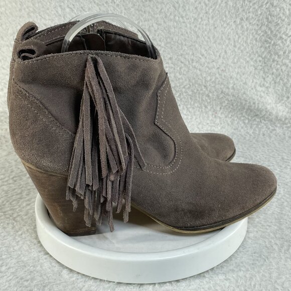 Steve Madden Ohio Suede Ankle Boots with Fringe Women's Size 9.5 - Picture 3 of 8